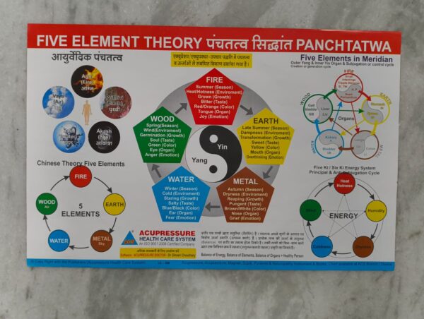 Five Element Point Chart ( 17×11inch , 43×28 cm )