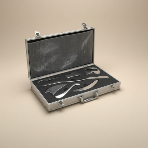 Stainless Steel Gua Sha Massage Tool Set, 7 Pieces