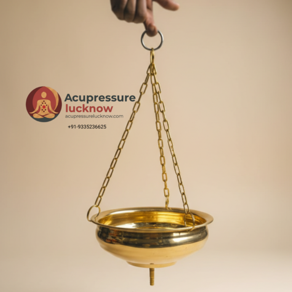 Shirodhara Pot 4 Ltr Brass with Chain and Valve